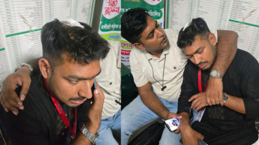 সংঘর্ষের ইট মাথায়, হাসপাতালে মোবাইল সাংবাদিক রুহুল আমীন