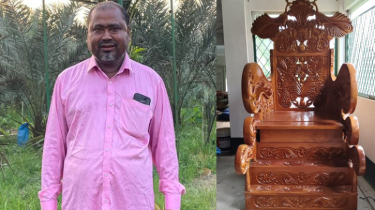 তারেক রহমানের জন্য কৃষকের বানানো সিংহাসন আকৃতির চেয়ার নিয়ে আলোচনায় ভালুকা