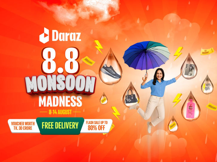 Daraz unleashes ‘8.8 Monsoon Madness’ campaign with up to 80% off