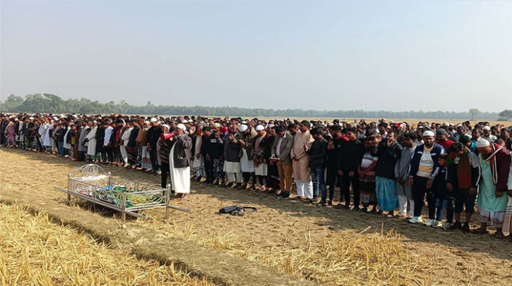 মানুষের ঢল সাজিদের জানাজায়, সম্পন্ন দাফন