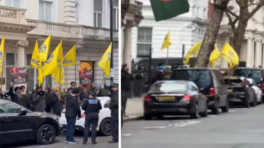 লন্ডনে বাংলাদেশি হিন্দু বিক্ষোভে খালিস্তানি বাধা