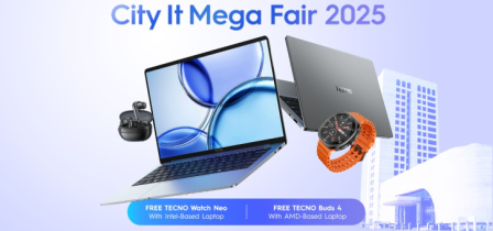 TECNO Laptops Available at CITY IT MEGA FAIR 2025 with Exclusive Free Gifts