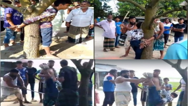 দিনাজপুরে কিশোরকে গাছের সাথে বেঁধে নির্যাতন, ভিডিও ভাইরাল