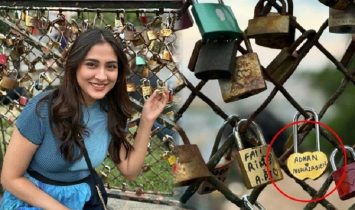 প্যারিসের ঐতিহাসিক সেতুতে ভালোবাসার তালা লাগালেন মেহজাবীন