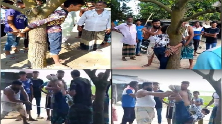 দিনাজপুরে কিশোরকে গাছের সাথে বেঁধে নির্যাতন, ভিডিও ভাইরাল দিনাজপুরে কিশোরকে গাছের সাথে বেঁধে নির্যাতন, ভিডিও ভাইরাল