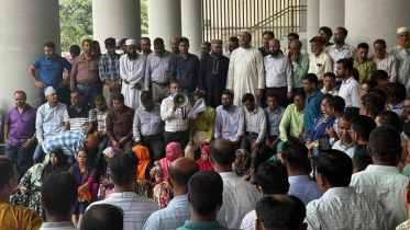 চাকরি অধ্যাদেশ বাতিলের দাবিতে সচিবালয়ে ফের বিক্ষোভে কর্মচারীরা