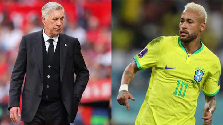 নেইমারের বাদ পড়া নিয়ে মুখ খুললেন আনচেলত্তি