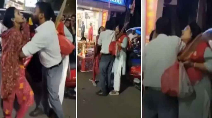 প্রেমিকার সঙ্গে কেনাকাটায় গিয়ে স্ত্রীর হাতে ধরা প্রেমিক