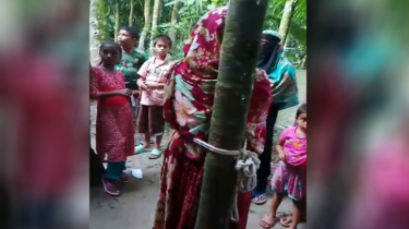 গৃহবধূকে গাছের সঙ্গে বেঁধে রাতভর নির্যাতন