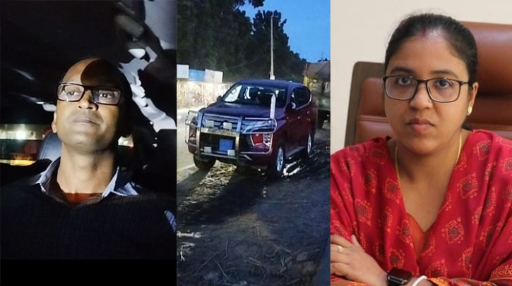 ইউএনও’র সরকারি গাড়িতে চেপে স্বামীর অফিসযাত্রা