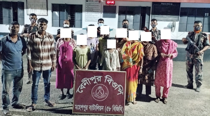 মহেশপুর সীমান্তে পিস্তল-গুলি উদ্ধার, ১১ বাংলাদেশিকে ফেরত দিল বিএসএফ