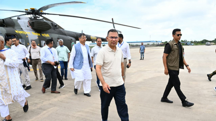 মহেশখালীর মাতারবাড়িতে পৌঁছেছেন প্রধানমন্ত্রী