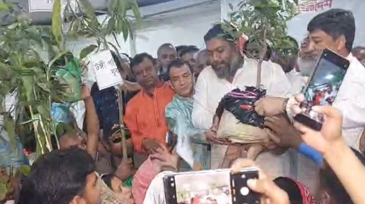 ফুলের তোড়া নয়, গাছের চারা উপহার নিলেন গাজীপুরের নতুন এমপি