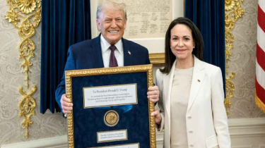 নোবেল পদক গ্রহণ করে কী বললেন ট্রাম্প