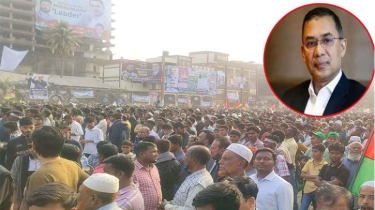 জনসভা শুরু না হতেই ফেনীতে তারেক রহমানকে ঘিরে জনসমাগম