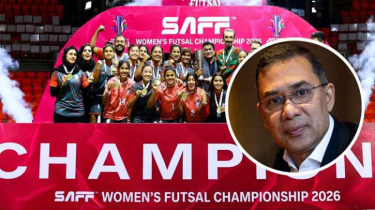 সাফ নারী ফুটসাল জয়ী দলের প্রতি তারেক রহমানের উষ্ণ অভিনন্দন