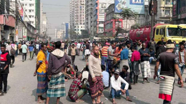 বাড্ডা কুড়িল-রামপুরা সড়কে অটোরিকশা চালকদের অবরোধ