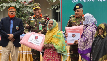 রংপুরে সেনাবাহিনীর শীতবস্ত্র বিতরণ