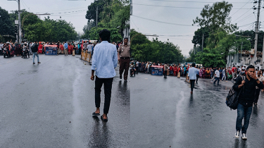 মহাখালী-তেজগাঁও সড়ক অবরোধে গার্মেন্টস শ্রমিকরা, যান চলাচল বন্ধ