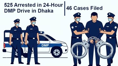 525 Arrested in 24-Hour DMP Drive in Dhaka; 46 Cases Filed