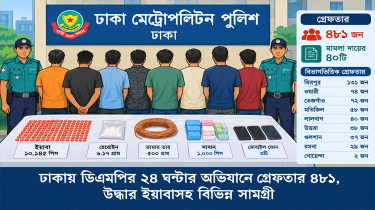 ঢাকায় ডিএমপির ২৪ ঘণ্টার অভিযানে গ্রেফতার ৪৮১, উদ্ধার ইয়াবাসহ বিভিন্ন সামগ্রী