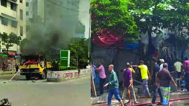 মিরপুর-১০-এ উচ্ছেদ অভিযান ঘিরে আগুন-ভাঙচুর, যান চলাচল ব্যাহত